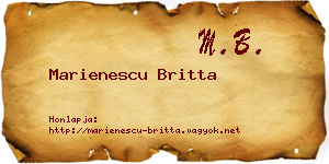 Marienescu Britta névjegykártya
